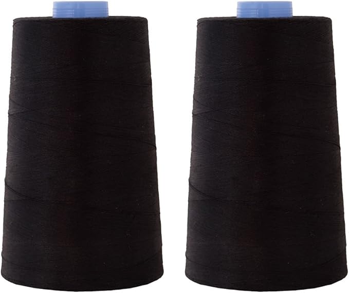 Connecting Threads Essential Cotton Thread 5000 Yard Cone Set of 2 (Black)