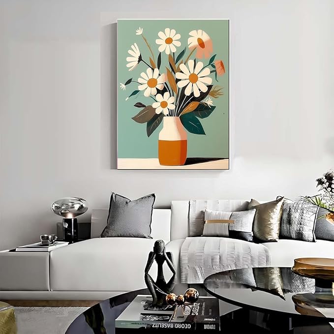 Lzyueyuan Flowers Stamped Cross Stitch Kits for Adults Beginner,Cross Stitch Ornament Kits Counted Embroidery Needlepoint Kits Home Decor 11.8X15.7inch