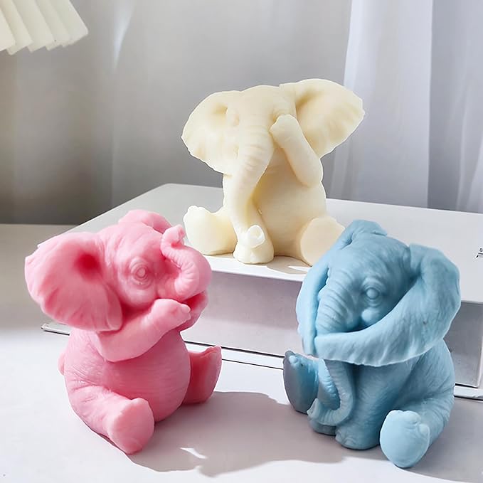 Elephant Resin Casting Mold - Animal Silicone Mold for Candle Making & Home Decor