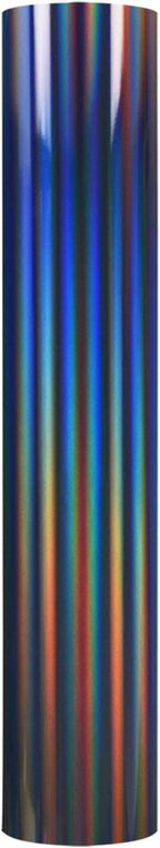 GIRAFVINYL Black Holographic Vinyl, 12" X 6ft Glossy Rainbow Black Permanent Vinyl for Crafts, Expressions, Decal, Signs, Stickers