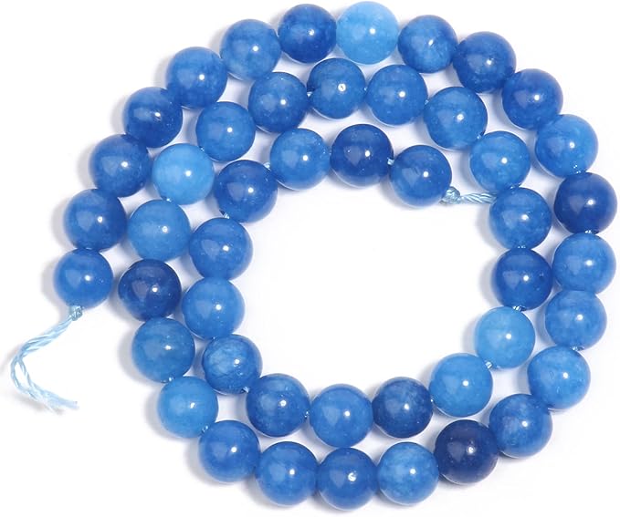 35pcs 10mm Natural Stone Beads Kyanite Beads Crystal Gemstone for Jewelry Making, DIY Bracelet Necklace