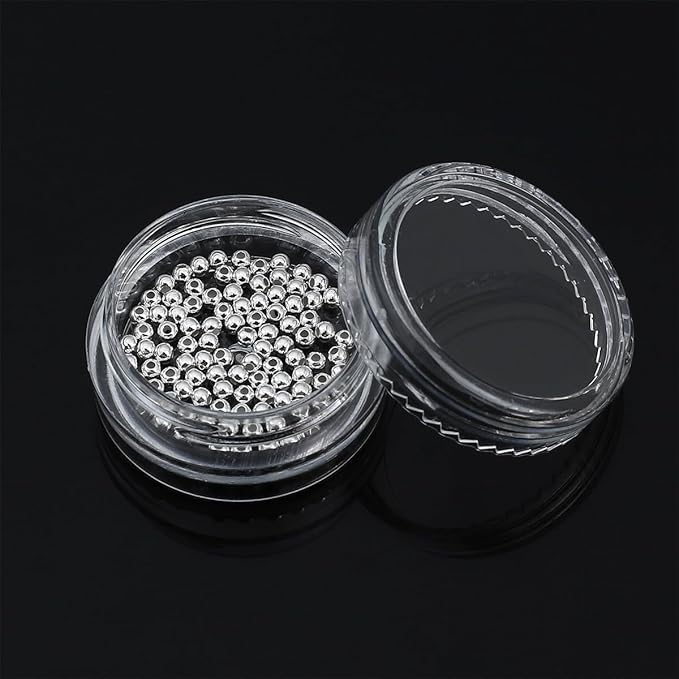 925 Sterling Silver Round Beads 2mm 100pcs for Jewelry Making Findings