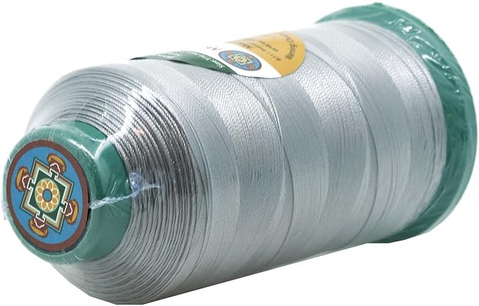 Mandala Crafts Bonded Nylon Thread Gray Heavy Duty Sewing Threads - 1500 YDs Size 69 210D T70 Tex 70 Thread for Leather Jeans Weaving Outdoor Marine Upholstery Threads
