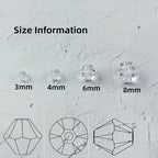 400pcs 4mm Bicone Glass Crystal Beads for Jewelry Making, Faceted Bicone Glass Spacer Beads for Bracelet Earring Necklace DIY Craft(Transparent)