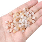 Natural Pink Aventurine Square Stone Beads 4x4mm 85pcs Cube Loose Semi Gemstone Beads for Jewelry Making Design