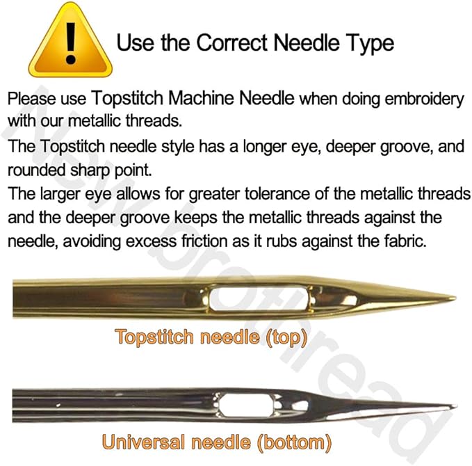 New brothread 4pcs (2 Gold+2 Silver Colors) Metallic Embroidery Machine Thread Kit 500M (550Y) Each Spool for Computerized Embroidery and Decorative Sewing