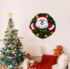 Latch Hook Kits for Adults - DIY Latch Hook Rug Kits for Kids, Crochet Kit for Beginners, Rug Making Kits with Printed Canvas, Gift Packaging. (Father Christmas, 20x20 inch)