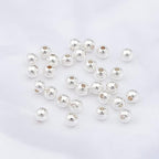 Silver Plated Round Spacer Beads 6mm 30pcs for Jewelry Making Findings Non Tarnish