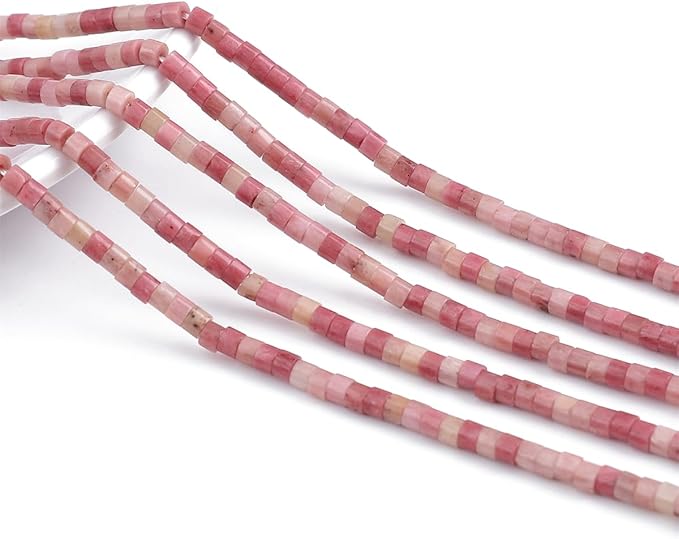 Natural Rhodochrosite Spacer Beads Caps Flat Round Loose Beads for Beading Jewelry Making 3mmx2mm 38cm