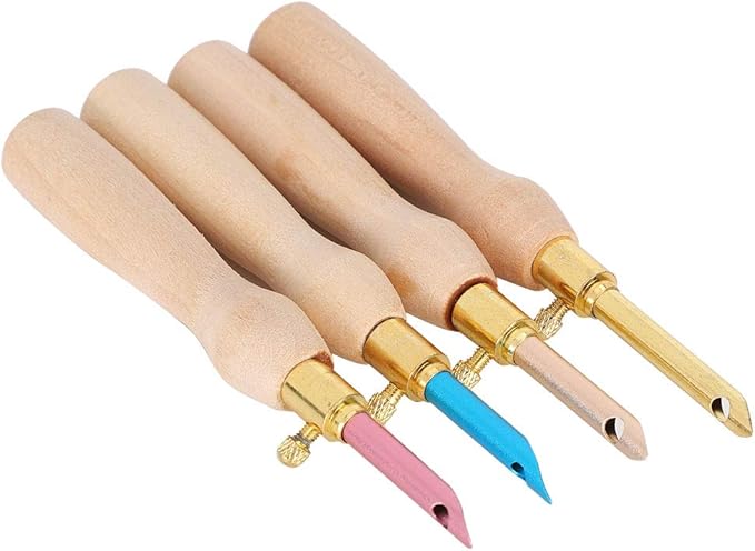 Lavor Punch Needle Supplies 10×6×2 4pcs Portable Punch Needle Knitting Embroidery Pen Wooden Handle for Sewing Felting DIY Craft Handwork