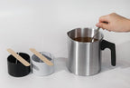 Aroparc Candle Making Pouring Pot, 1200ml / 40 oz Double Boiler Wax Melting Pot, 2lb Pouring Pitcher for Candle Making with Spoon, Wick Centering Device, Heat Resistant Mat