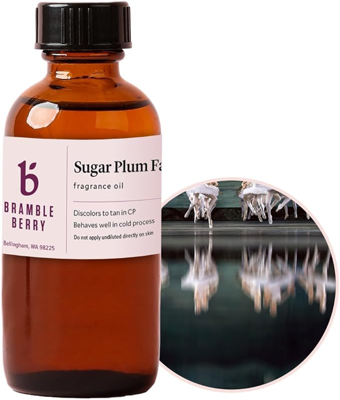 Bramble Berry Sugar Plum Fairy Fragrance Oil 2 oz | Sweet Fruity Holiday Scent for Soap Making, Candles, Lotion, Bath Bombs & Perfume | Skin Safe, Vegan, Paraben & Phthalate Free