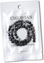 60PCS 6mm Natural Black Striped Agate Round Loose Beads DIY Bracelet Necklace Materials 1 Strand 15"