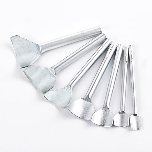 7Pcs Leather Craft Tools Precision Arc-Shaped Quarter Circle Punches Set & Edge Cutters for Belt, Wallet, and Bag Making (Sizes from 10mm to 40mm)