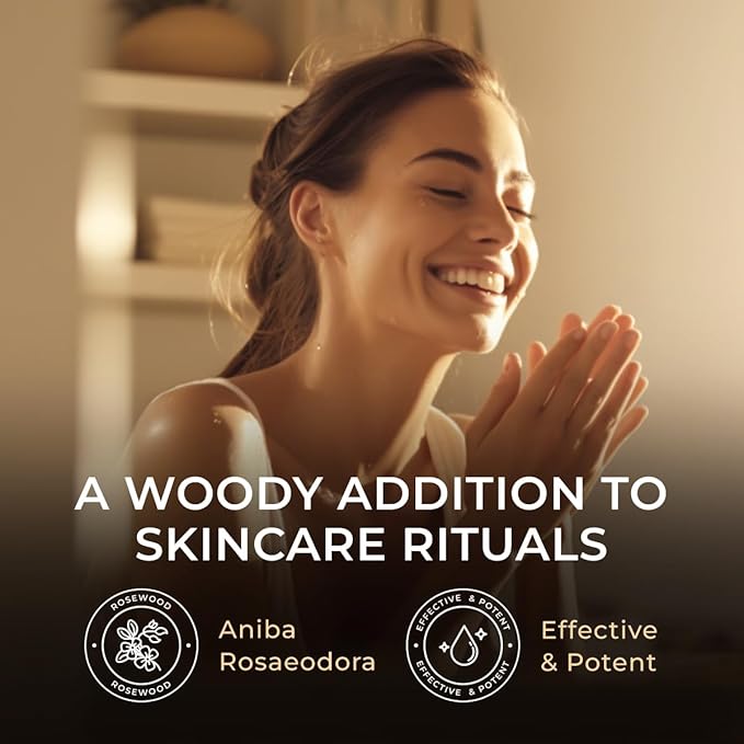 Gya Labs Rosewood Essential Oil - 0.34 Fl Oz - for Hair, Skin, Diffuser, Aromatherapy & DIY Candle Making Scent