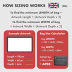 Art Bags (AP08-52" x 63") - Strong • Shock-Absorbent • Reusable • Non-Toxic • Waterproof • Acid-Free Lining - Long-Term Art Storage + Shipping + Protection Solution (Color May Vary)