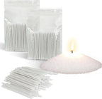 Pearled Candle Cotton Wicks 200-Pack for Sand Candles Making - 2Inch Metal-Free and Lead-Free Refill Sand Wax Wick for Candle Making DIY (White)