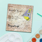 Butterfly Words Background Clear Stamps for Card Making and Journaling, Retro Butterfly Rubber Stamps Message Letters Stamps for Scrapbooking DIY Cards Album Crafts Supplies