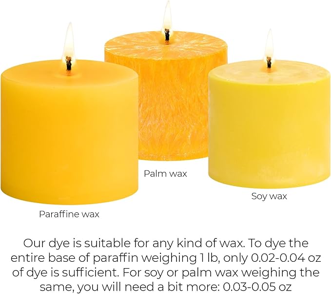 Yellow Candle Dye 2oz for Soy Candle Making – Highly Concentrated Candle Wax Dyes – Candle Shop Premium Color Dye Chips for Soy Wax, Beeswax, Paraffin