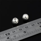 925 Sterling Silver Round Beads 10mm 2pcs for Jewelry Making Findings