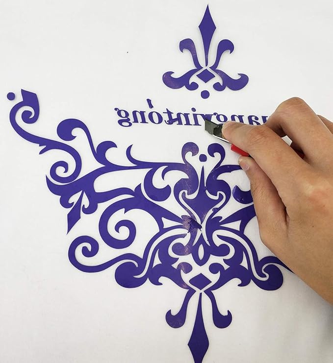 Guangyintong 12" x 12ft Heat Transfer Vinyl Rolls - Purple Matte Surface HTV for T-Shirts - Easy Cut & Weed for Heat Vinyl DIY Design