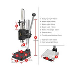 Leather Hole Puncher Hand Punching Machine Manual Press Puncher Punch Tools for DIY Craft (with Chuck, PP Plate and Aluminum Plate) (Style D)