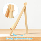 40pcs Wooden Easels Stands for Display 6 Inch Tabletop Art Display Easels Small Desktop Holder Stand Small Easel Stand for Displaying Painting Arts Crafts Canvas Drawing Wedding