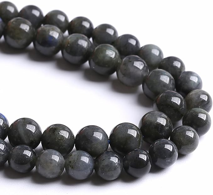 12MM 32PCS Natural Stone Black Labradorite Beads Crystal Loose Beads for Jewelry Making DIY Bracelet