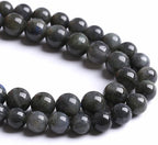 6MM 60PCS Natural Stone Black Labradorite Beads Crystal Loose Beads for Jewelry Making DIY Bracelet