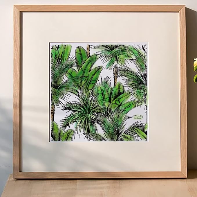 Trees Background Clear Stamps for Card Making and Journaling, Rainforest Leaves Silicone Stamps Plants Trees Rubber Stamps for Scrapbooking DIY Cards Album Crafts Supplies