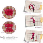 Ylkgogo Latch Hook Kits for Adults, Color Printed DIY Rug Carpet Needlework for Home Decoration Festival Gift 20.5"X 15" (Mushroom)