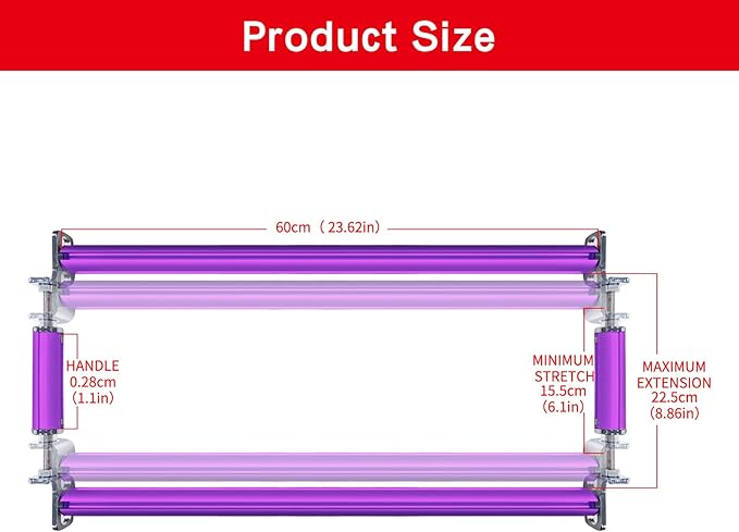 Couple Embroidery Art Embroidery Clip Frame Cross Stitch 4 Slot Presser Heavy Duty Embroidery Bandage Embroidery Frame Needlepoint Frame Embroidery Scroll Frame Embroidery Frames (Purple)