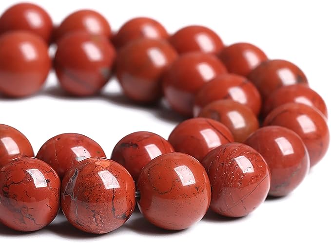 4MM 86PCS Natural Stone Chinese Red Jaspers Spacer Beads for Jewelry Making DIY Bracelet