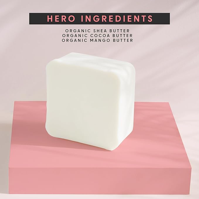 5Lb Three Butters Soap Base (Shea, Mango & Cocoa Butter) - Melt and Pour Soap Making Supplies - SLS/SLES Free, No Palm Oil, Organic - Extra Moisturizing - Perfect for DIY Projects