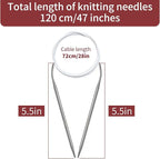 10 mm Circular Knitting Needles US15 |47 inches/120 cm | for Beginners Knitting Shawls, Scarves, Blankets and Other Large Projects!