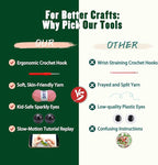 YOKISS 8Pcs Beginner Crochet Starter Kit, Creative Christmas Gifts & Birthday Gifts for Adults & Kids, Popular DIY Patterns, 40% Extra Yarn Crochet Animals Kits with Step-by-Step Video Tutorials