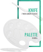 Falling in Art Beechwood Easel Box Set, 27 Pcs Tabletop Acrylic Paint Set, Portable Display Easel Stand with 12 Acrylic Paints, Canvas Panels and Brushes, Suitable for Beginners and Professionals