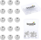Platinum Plated Round Spacer Beads 4mm 100pcs for Jewelry Making Findings Non Tarnish