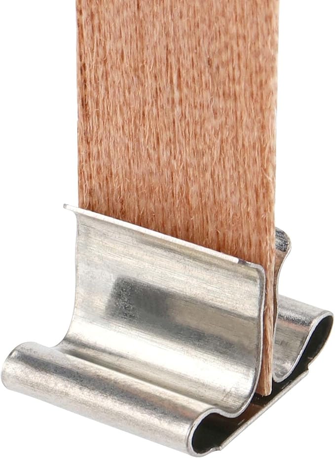 400 Pcs 0.5 × 5.1 Inches Wooden Candle Wicks, Crackling Wood Wicks with Iron Stand, Wood Wicks for Candles Making, DIY (200 Sets)