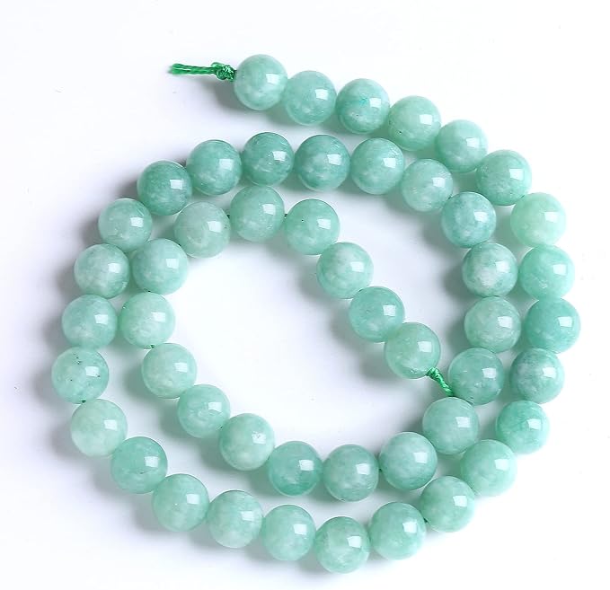 8mm 45pcs Natural Stone Burmese Jade Beads for Jewelry Making DIY Bracelet Crystal