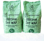 American Soy Organics Freedom Soy Wax Beads for Candle Making - Natural Candle Making Supplies - Paraffin-Free, Beeswax-Free Candle Wax for Container Candles, Tealights and Wax Melts, 10 lbs