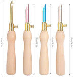 Lavor Punch Needle Supplies 10×6×2 4pcs Portable Punch Needle Knitting Embroidery Pen Wooden Handle for Sewing Felting DIY Craft Handwork