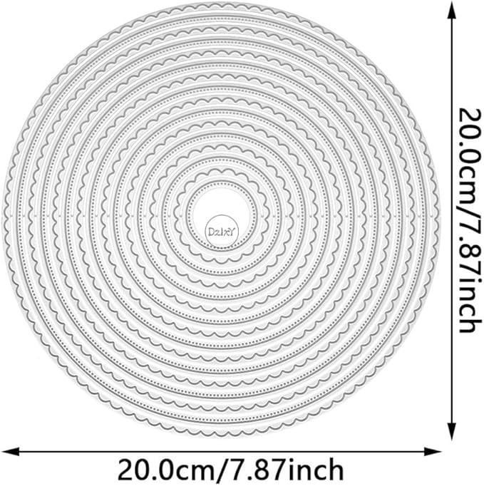 DzIxY Round Lace Background Metal Cutting Dies for Card Making Kit Embossing Paper Die Cuts Set Scrapbook Stencils Supplies Machine Templates