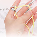 10 Pack Knitting Crochet Loop Ring, Crochet Accessories Crochet Stuff Adjustable Crochet Ring Finger Yarn Guide Knitting Tension Rings for Crocheting, Knitting Thimbles for Crochet- Multicolor