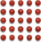 NCB 200pcs 6mm Red Jasper Loose Beads for Jewelry Making, Natural Semi Precious Beads Round Smooth Gemstones Spacer Beads Charms for Necklaces Bracelets (Red Jasper, 6mm 200Beads)