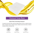 5.2LB Oatmeal soap base, DIY Handmade with Oatmeal Milk Melt and Pour Soap for Crafting and Making, Vegan, Easy to Cut