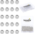 Platinum Plated Round Spacer Beads 3mm 300pcs for Jewelry Making Findings Non Tarnish