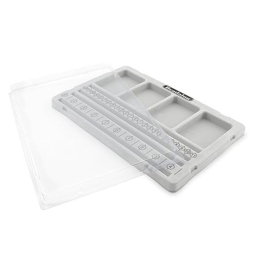 Beadalon Bracelet Bead Boards for Jewelry Making – Flocked, Anti-Roll Bead Tray with Cover – Ideal Jewelry Design Tool for Crafters, DIYers, Bracelet Making – Measurements in Inches & cm