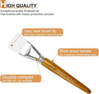 1 1/2 inch Flat Paint Brushes for Acrylic Painting,4 Pieces 38mm Large Craft Basecoating PaintBrushes with Wooden Handle for Acrylic, Oil, Body, Facial mask Brushes