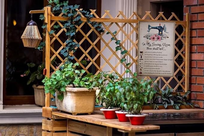 Vintage Metal Tin Sign Sewing Patterns Sewing Room Poster in My Sewing Room Thou Shalt Not Sewing Room Decor Indoor Outdoor Home Bar Coffee Kitchen Wall Decor 8x12 Inch